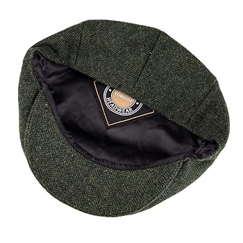 VOBOOM Men's Herringbone Flat Ivy Newsboy Hat Wool Blend